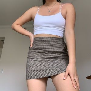 AE PLAID MINI SKIRT
